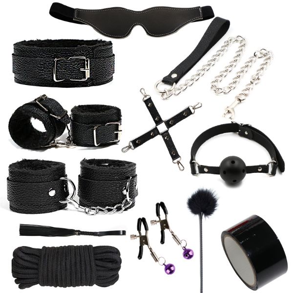 Picture of Mega Couple Bondage Kit (12 Piece) - Black