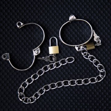 Picture of BDSM Aluminium Male Handcuffs Cuffs